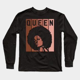 Black Queen Black Girl Magic Black Girls Melanin Gift Long Sleeve T-Shirt